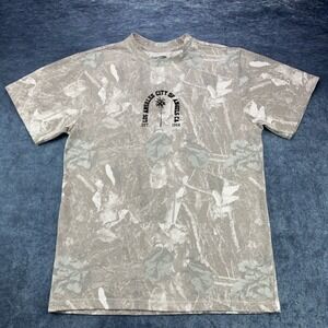 Rock Salt Los Angeles City of Angels Grey Camo Graphic T-Shirt Mens Medium